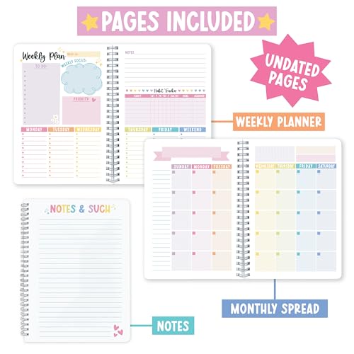 Spiral Weekly Planner Undated