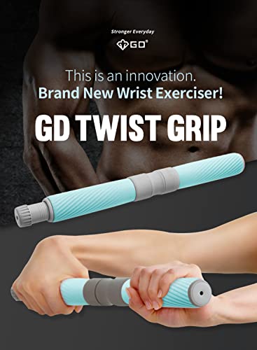 Twist Grip Adjustable Resistance Bar for Wrist Strength