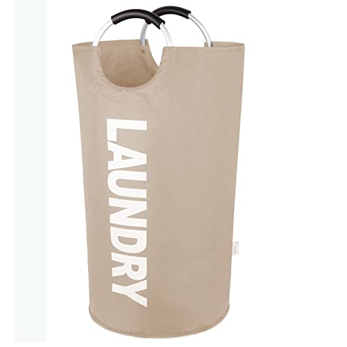 Large Laundry Basket Collapsible Laundry Hamper Tall Clothes Baskets Folding Washing Bin Foldable Fabric Hamper Bags for Bedroom Laundry Room Closet Bathroom College