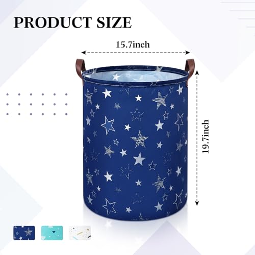 3 Pieces Large Laundry Hamper Round Collapsible Organizer Storage Bin Waterproof Foldable Dirty Clothes Laundry Basket for Home Bathroom