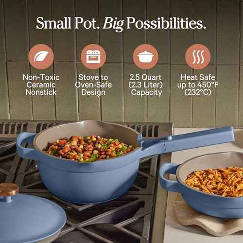 Perfect Pot Nonstick Ceramic Sauce Pan with Lid