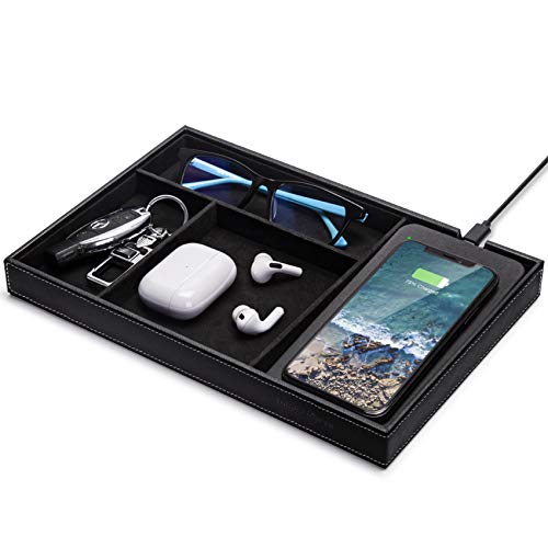 Valet Tray Built in Wireless Charging Pad