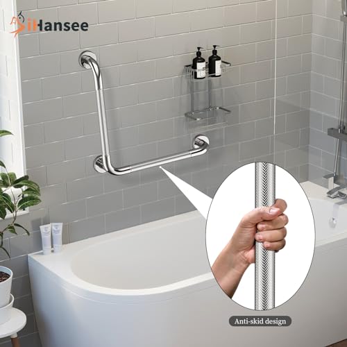 L Shaped Bathroom Grab Bars