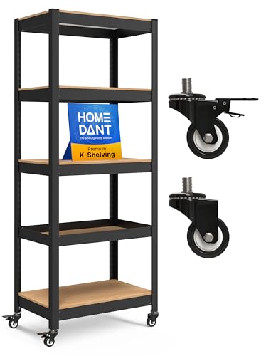House 5 Tier Heavy Duty Garage Shelving Adjustable Metal Rack Storage Shelves Standing Shelf Unit