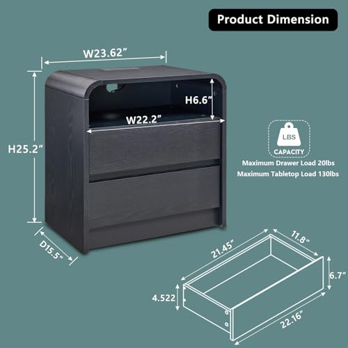 Modern Nightstand Set of 2