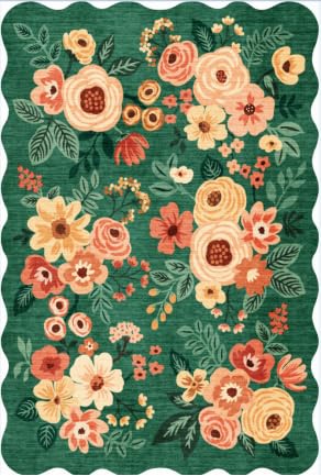 Floral Rug Black