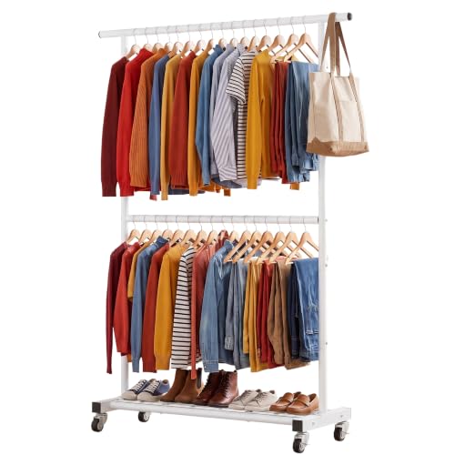 Double Rod Clothing Garment Rack