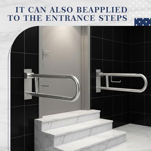 2 Pack Flip Up Toilet Safety Rails