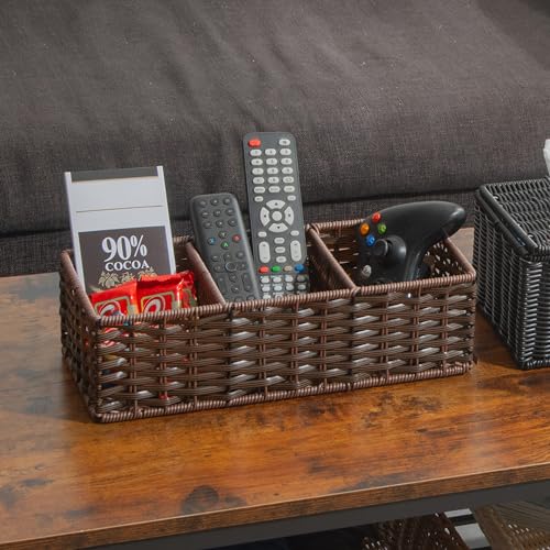Wicker Basket with 3 Compartments