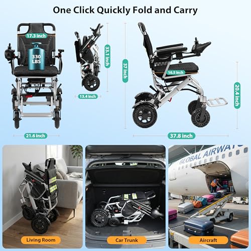 33 lb Lightweight Electric Wheelchair