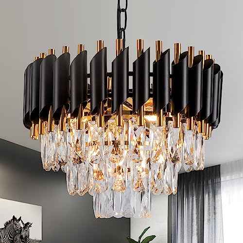 Modern Luxury Crystal Chandelier Light Fixture for Dining Room Living Room