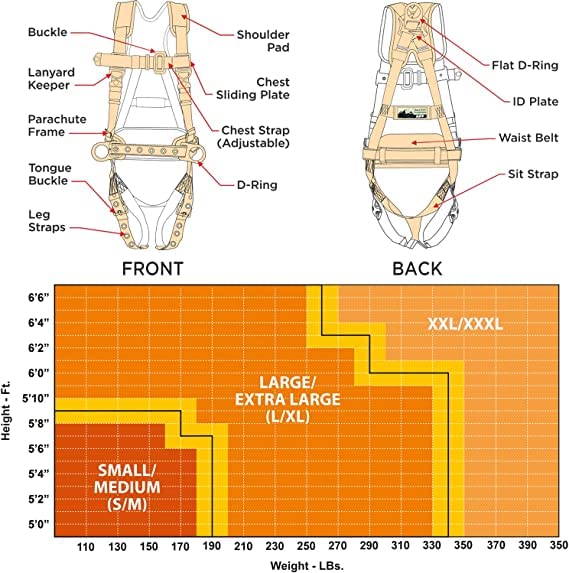 Demon Comfortable Fall Protection Harness Kit