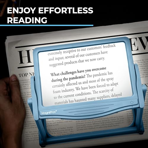 Battery Operated Black & Silver Page Magnifier