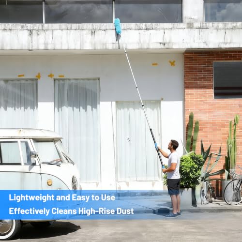 Heavy Duty High Reach Duster Kit with Extension Pole for High Roof Cleaning