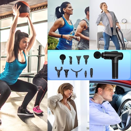 Massage Gun Deep Tissue 30 Speeds 9 Attachments Handheld