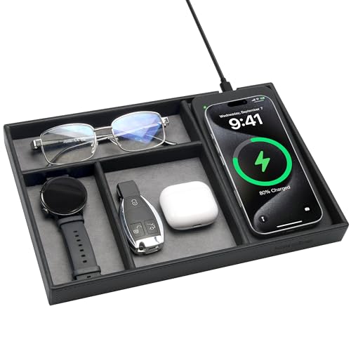 Valet Tray Built in Wireless Charging Pad
