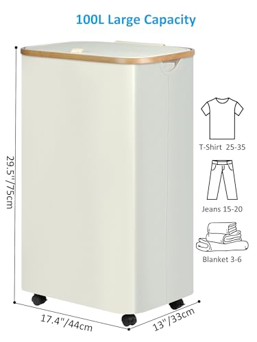 Laundry Basket with Wheels