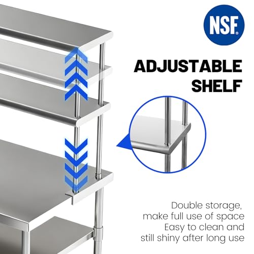 Hally Double Overshelf of Stainless Steel