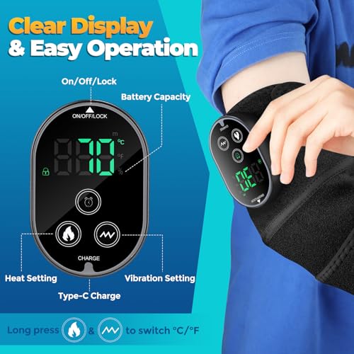 Cordless Heated Knee Massager with Vibration