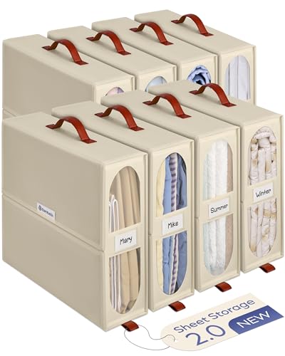 Bed Sheet Organizer Storage Boxes