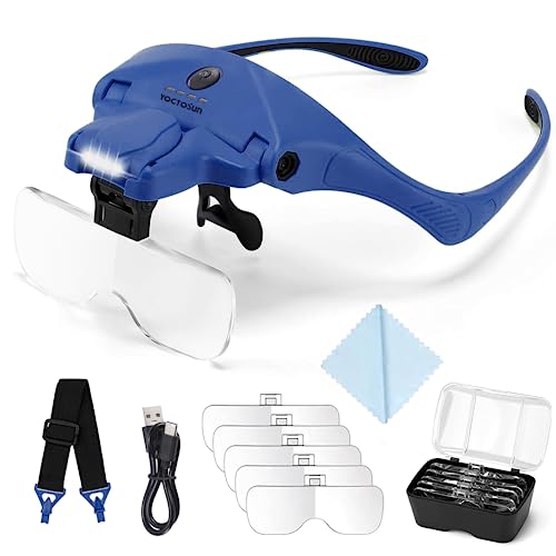 Magnifying Glasses with 4 LED Lights