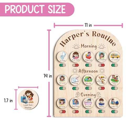 Personalized Wooden Daily Routine Chart