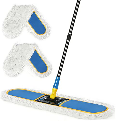 36" Commercial Dust Mop for Floor Cleaning with Replacement Mop Pads