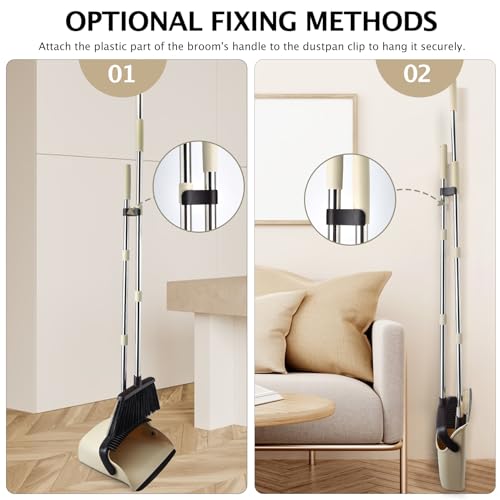 Broom and Dustpan Set with Long Handle