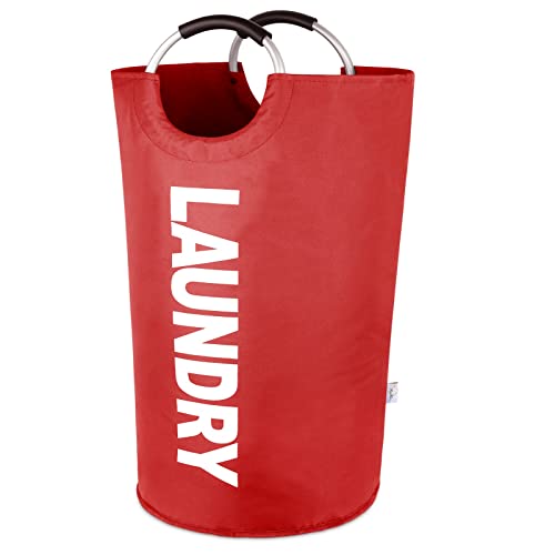 Large Laundry Basket Collapsible Laundry Hamper Tall Clothes Baskets Folding Washing Bin Foldable Fabric Hamper Bags for Bedroom Laundry Room Closet Bathroom College