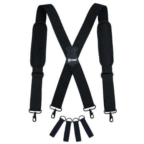 Tool Belt Suspenders Removable Padded Shoulder Work Suspenders with 4Pcs Attachment Loops