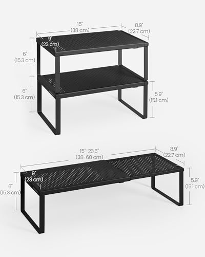 Spice Racks Expandable and Stackable Shelf Orgnizers