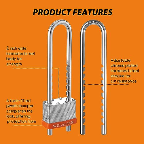 50mm Laminated Padlock with Long Shackle