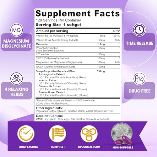 Liposomal Melatonin Magnesium Softgels