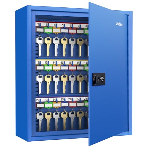 20 120 Position Key Cabinet with Combination Lock with Colorful Key Tag Labels Stickers and Hooks