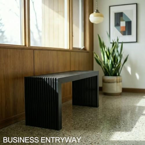 Modern Indoor Bamboo Wood Storage Bench for Entryway