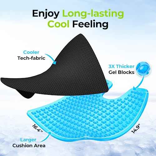 Gel Wheelchair Seat Cushion with Waterproof Cover
