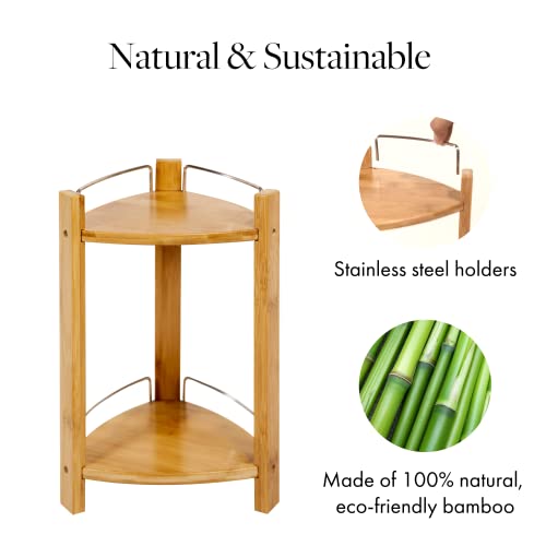 Bamboo Shower Corner Caddy