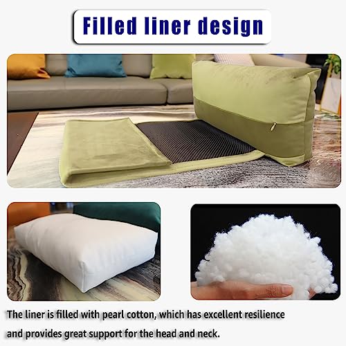 Neck Pillow for Recliner Head Pillow Adjustable Plush Pillow Neck Roll Non Slip Fleece Couch Neck Head Support Pillow for Travel Home Recliner Sofa Armchair