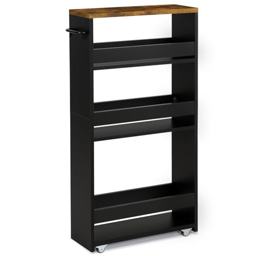 4 Tier Slim Storage Cart with Handle