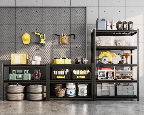 Garage Shelving Heavy Duty Storage Shelves 3000 LBS Adjustable Metal Shelving Uints and Storage for Garage