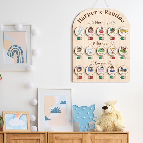 Personalized Wooden Daily Routine Chart