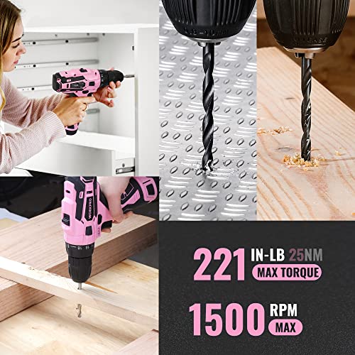 Tool Set with Cordless 12V Drill Driver