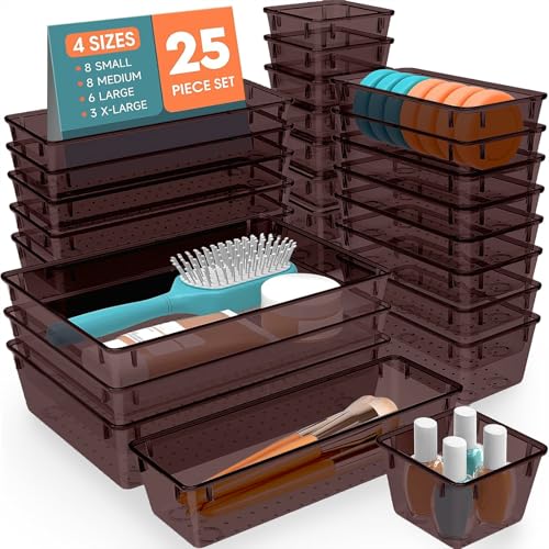 25 PCS Plastic Drawer Organizer