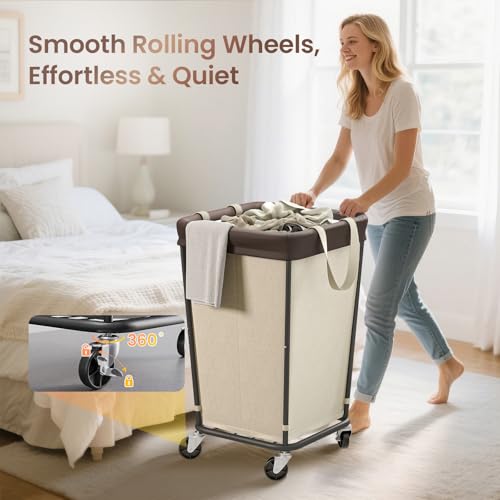 Laundry Basket with Wheels