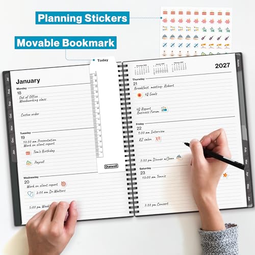 Planner Book Large 8.5x11 Weekly Monthly Daily Agenda
