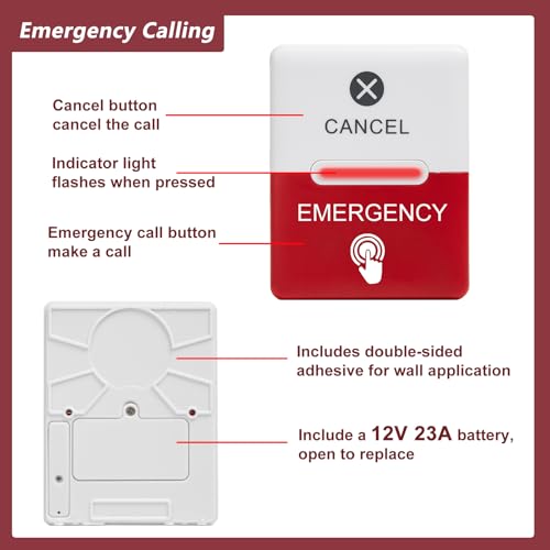 Disabled Person Toilet Alarm Bathroom Notice Kit SOS Button Emergency Medical Alert System for Elderly Patient in Hospitals