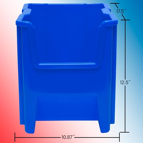 1301 Stak-N-Store Heavy Duty Stackable Open Front Plastic Storage Container Bin