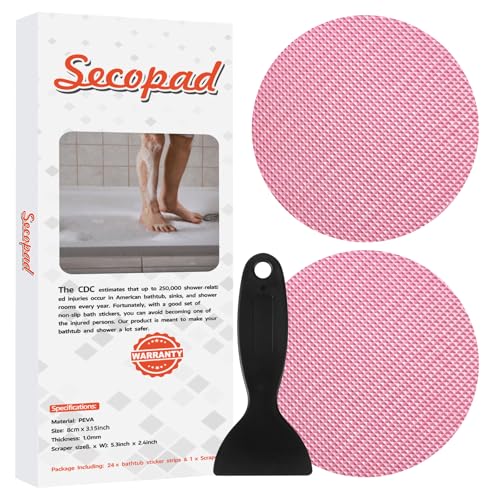 Round Non Slip Bathtub Stickers with Scraper