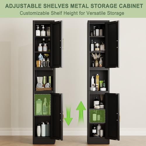 Tall Narrow Storage Cabinet Metal Bathroom Cabinet