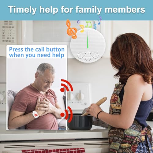 Alert Button for Seniors at Home Call Button Elderly Caregiver Pager Call Button Alert Panic Button Elder Alert System Emergency Long